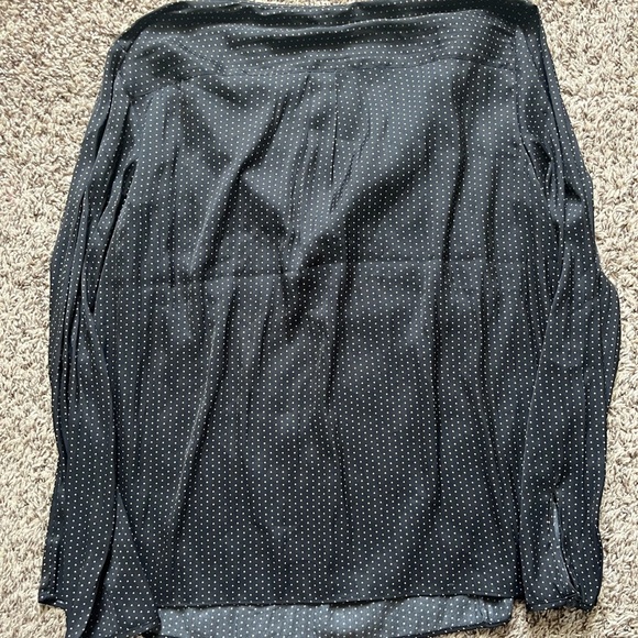 NWT Banana Republic Essential Popover Top Black Dot Size Medium - Picture 4 of 4